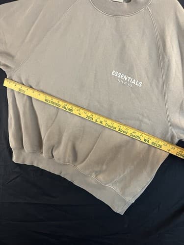 Fear Of God Essentials Crew Neck Sweatshirt Beige Mens Small Long Sleeve Sweater - Thumbnail 11