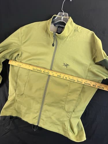 VTG Arc'Teryx Gamma Soft Shell Fleece Lined Jacket Womens XL Green Full Zip FLAW - Thumbnail 13