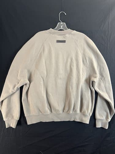 Fear Of God Essentials Crew Neck Sweatshirt Beige Mens Small Long Sleeve Sweater - Thumbnail 8