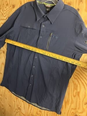 Outdoor Research Ferrosi Shirt Jacket Long Sleeve Snap Stretch Night Blue Mens L - Thumbnail 11