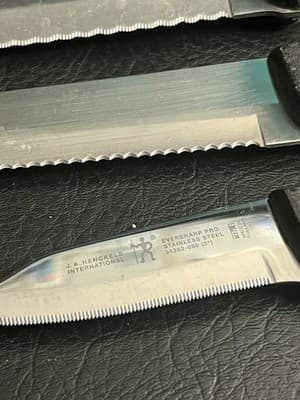 3 Set J A Henckels Ever Sharp Pro Stainless Knife Serrated Bread 51352-080 Lot - Thumbnail 5