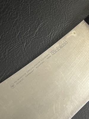 Ed Wusthof 6" Cleaver Butcher's Knife 4680/16cm X50 Cr Mo V15 Germany Kitchen - Thumbnail 5