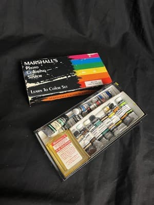 Vtg Marshall's Photo Coloring System “Learn To Color” Oil Set Hobby MS-LCS Paint - Image 1