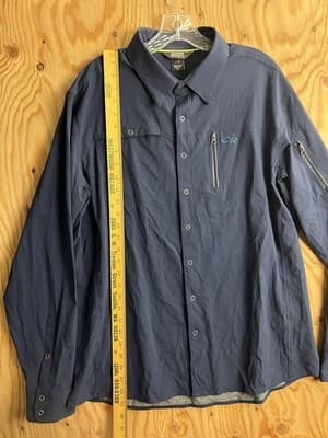 Outdoor Research Ferrosi Shirt Jacket Long Sleeve Snap Stretch Night Blue Mens L - Thumbnail 10