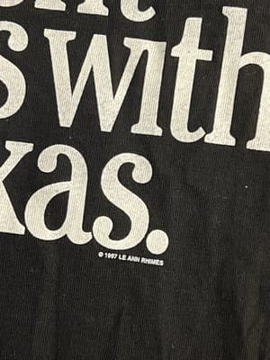 LeAnn Rimes Signed Autographed L Dont Mess With Texas Double Sided T-Shirt Black - Thumbnail 7