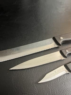 3 Set J A Henckels Ever Sharp Pro Stainless Knife Serrated Bread 51352-080 Lot - Thumbnail 3
