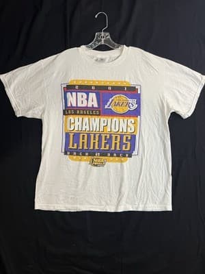 VTG NBA 2001 Finals Back 2 Back Champions Los Angeles Lakers Mens T-Shirt Mens L - Image 1