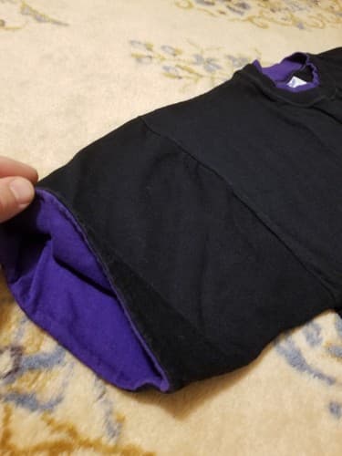 Vintage 90s Indy 500 Speedway Retro Chest Print Racing L Tee Purple Black Double - Thumbnail 4