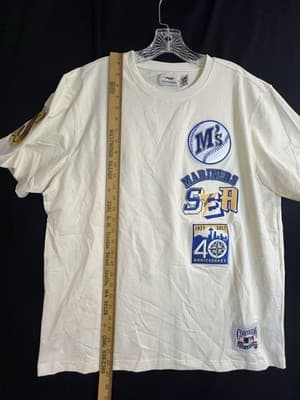 Pro Standard Seattle Mariners Mens XL Cooperstown Collection Shirt 40th Cream - Thumbnail 8