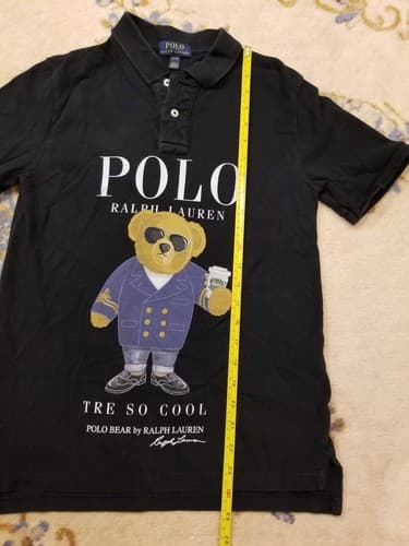 Rare Polo Ralph Lauren Tre So Cool Bear Suit Sunglasses Coffee Shirt L 14-16 - Thumbnail 4