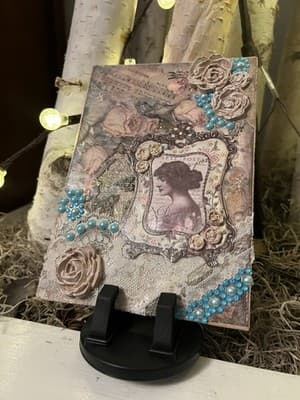 Handmade Wall Art Clay Antiqued Holder 3D Painting LOCAL ARTIST Creative Gift - Thumbnail 2