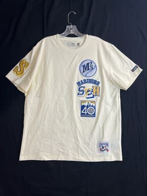 Pro Standard Seattle Mariners Mens XL Cooperstown Collection Shirt 40th Cream - Image 1