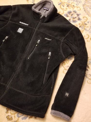 Patagonia R4 Regulator Polartec Hi Pile Fleece Zip Jacket Black Mens L SRAM Bike - Thumbnail 3