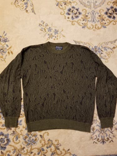 Vintage Burberrys Of London Jumper Sweater Womens XL 90s Crew Green USA Union - Image 1