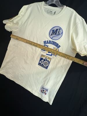 Pro Standard Seattle Mariners Mens XL Cooperstown Collection Shirt 40th Cream - Thumbnail 9