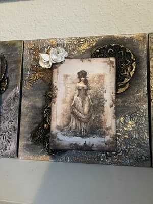 Handmade Wall Art Clay Antiqued Holder 3D Painting LOCAL ARTIST Creative Gift - Thumbnail 11