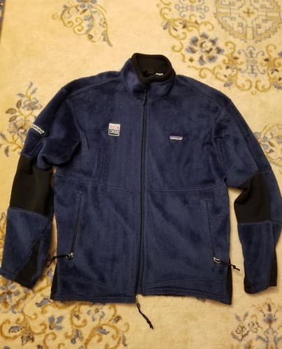 VTG Patagonia R2 Levitator Pullover Mens L Fleece Hi Pile Regulator Jacket Blue - Thumbnail 7