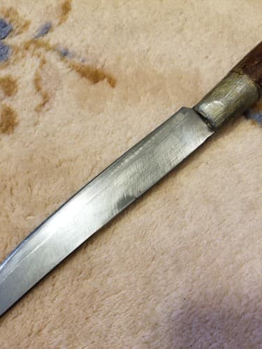 Vintage Carbon Steel Kitchen Knife 7 inch Blade Full Tang Antique Cutlery Slicer - Thumbnail 7