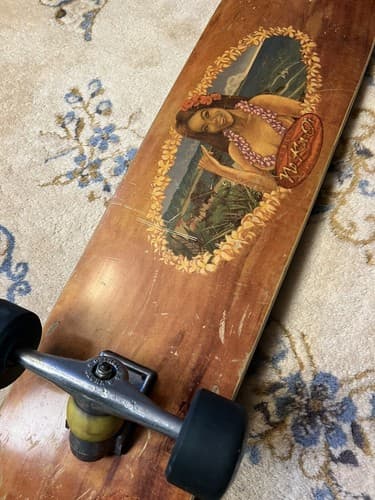 Vtg OG 1996 Powell No Ka Oi Complete Longboard E.XKATE Trucks Skate Hawaiian - Thumbnail 2