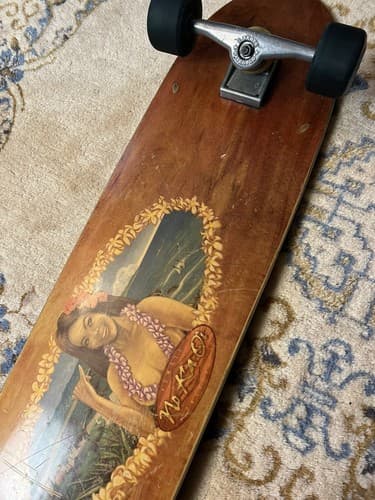 Vtg OG 1996 Powell No Ka Oi Complete Longboard E.XKATE Trucks Skate Hawaiian - Thumbnail 3