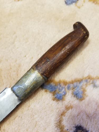 Vintage Carbon Steel Kitchen Knife 7 inch Blade Full Tang Antique Cutlery Slicer - Thumbnail 6