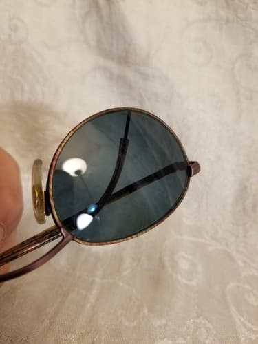Vtg Gucci Round Psychedelic Frames Tortoise Purple Wire Rim Oval *Frame Only - Thumbnail 13
