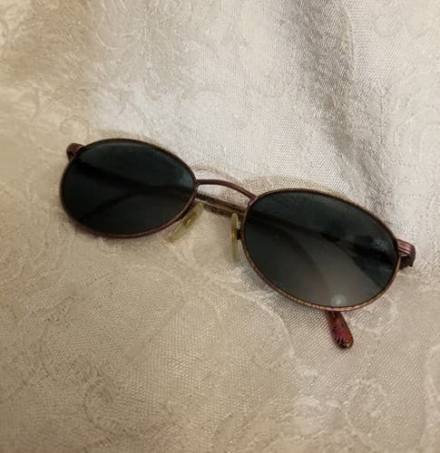 Vtg Gucci Round Psychedelic Frames Tortoise Purple Wire Rim Oval *Frame Only - Thumbnail 14
