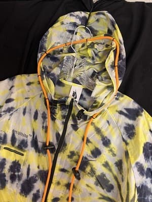 Nike X Off White NRG Tie Dye Womens XXL 2XL Windbreaker Activewear Crop Jacket - Thumbnail 2