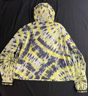 Nike X Off White NRG Tie Dye Womens XXL 2XL Windbreaker Activewear Crop Jacket - Thumbnail 18