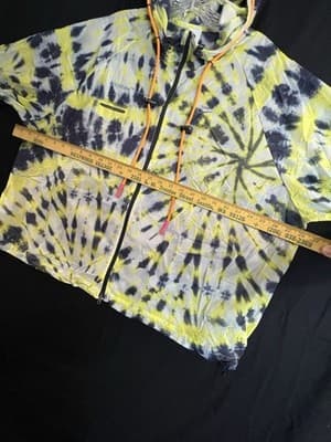 Nike X Off White NRG Tie Dye Womens XXL 2XL Windbreaker Activewear Crop Jacket - Thumbnail 8