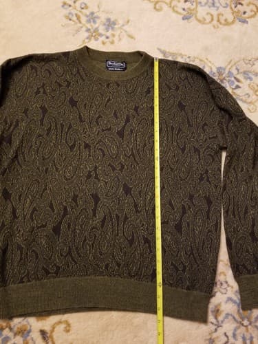 Vintage Burberrys Of London Jumper Sweater Womens XL 90s Crew Green USA Union - Thumbnail 7