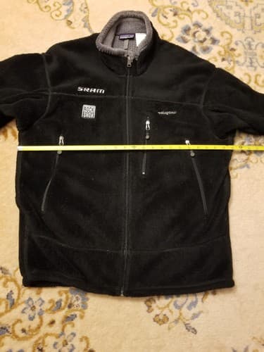 Patagonia R4 Regulator Polartec Hi Pile Fleece Zip Jacket Black Mens L SRAM Bike - Thumbnail 16