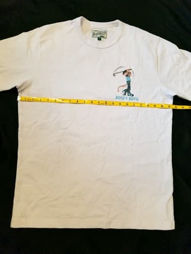 Rare BOGEY BOYS White Golf T Shirt Double Now Triple Later Pink Panther Large L - Thumbnail 9