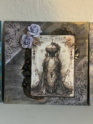 Handmade Wall Art Clay Candle Holder 3D Painting LOCAL ARTIST Creative Gift - Thumbnail 4