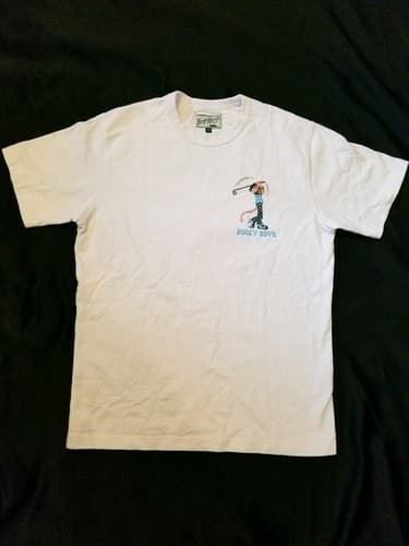 Rare BOGEY BOYS White Golf T Shirt Double Now Triple Later Pink Panther Large L - Thumbnail 2