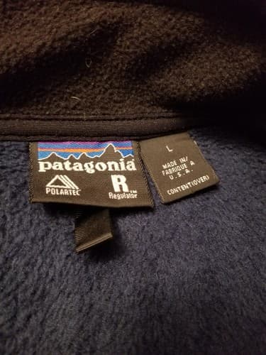 VTG Patagonia R2 Levitator Pullover Mens L Fleece Hi Pile Regulator Jacket Blue - Thumbnail 5