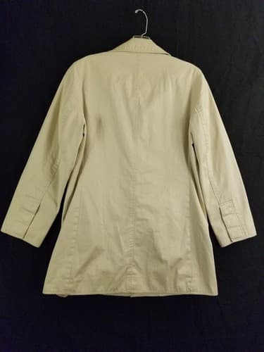 Coach Brand Cream/Light Khaki Womens M Short Trench Coat Button Jacket - Thumbnail 8