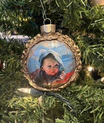 CUSTOM Handmade Christmas Tree Ornament Wall Art Bottle Clay Creative Gift USA - Image 1