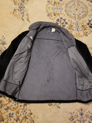 Patagonia R4 Regulator Polartec Hi Pile Fleece Zip Jacket Black Mens L SRAM Bike - Thumbnail 5