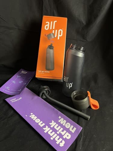 Air Up Water Bottle Straw Mouthpiece Black With Box Used Condition *No Pods - Image 1