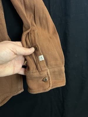 Outerknown Chroma Blanket Shirt 100% Organic Cotton Mens L Copper Coziest Ever - Thumbnail 4