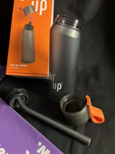 Air Up Water Bottle Straw Mouthpiece Black With Box Used Condition *No Pods - Thumbnail 2