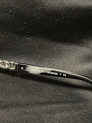 Coach HC5072Q 9015 Silver Black Oval Eyeglasses Frame ONLY 51-17 135 Chain Link - Thumbnail 6