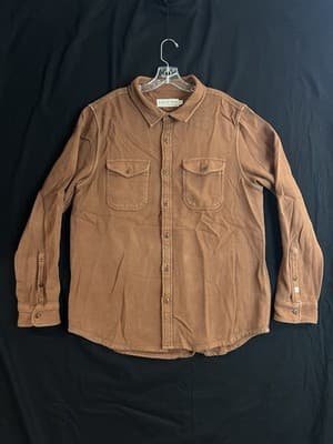 Outerknown Chroma Blanket Shirt 100% Organic Cotton Mens L Copper Coziest Ever - Thumbnail 2