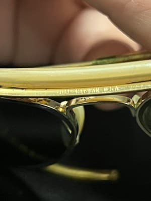 VTG 1990's 58[]14mm B&L RAY BAN Gold Wraparounds G15 Pilot AVIATOR Sunglasses - Thumbnail 12