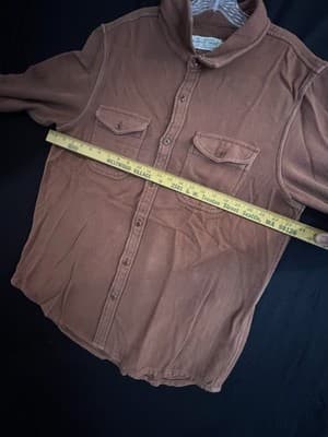 Outerknown Chroma Blanket Shirt 100% Organic Cotton Mens L Copper Coziest Ever - Thumbnail 6