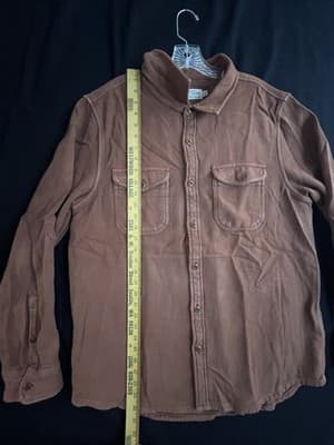 Outerknown Chroma Blanket Shirt 100% Organic Cotton Mens L Copper Coziest Ever - Thumbnail 5