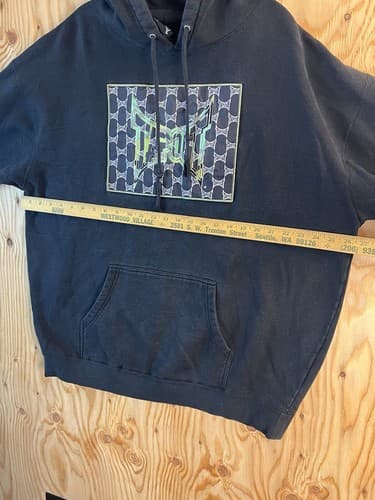 Y2K Tapout Hoodie Mens XXL Black Green Camo Embroidered MMA Warrior Sweatshirt - Thumbnail 13