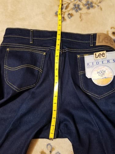 Vtg NWT Lee Riders Regular Fit Boot Cut Jeans Indigo Denim 40x32 38x31 Union USA - Thumbnail 15