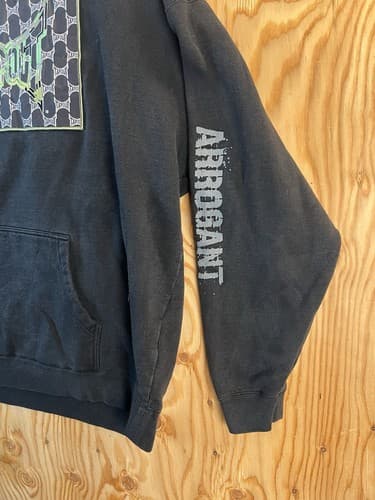 Y2K Tapout Hoodie Mens XXL Black Green Camo Embroidered MMA Warrior Sweatshirt - Thumbnail 6